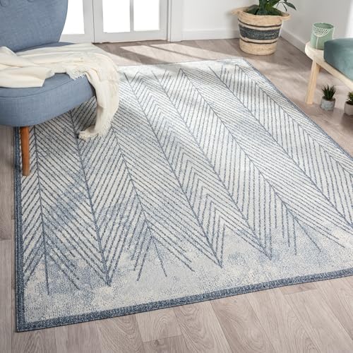 LUXE WEAVERS Blue 8x10 Geometric Area Rug - color: Blue, size: 8' x 10' (Rectangular)