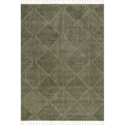 nuLOOM Kerry Green Trellis Power Loomed Area Rug, 8' x 10' - color: Kerry Green, size: 7'10" x 10' (Rectangular)