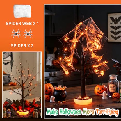 PEIDUO Halloween Tree with Light-up Base Rechargeable Halloween Decoration - color: Dark
