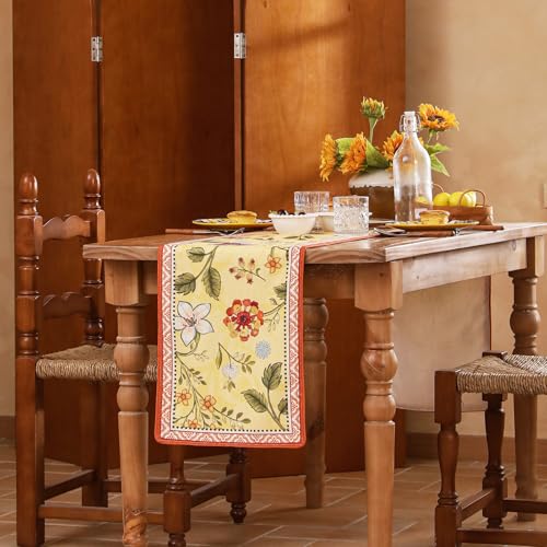 bilin gaier Designer French Linen Small Table Runner,63"x12"-Bellano - color: Bellano, size: 12"*63"