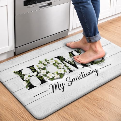 Home Wreath Kitchen Comfort Mat 36x20in Anti-Fatigue Kitchen Mats - color: Home Wreath