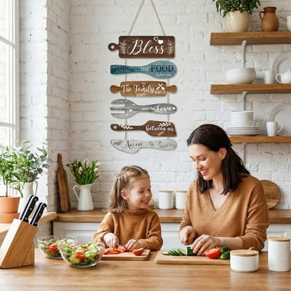 Wall Art Decor, Wooden, for Kitchen Dining Room, Farmhouse Rustic - style: Kitchen