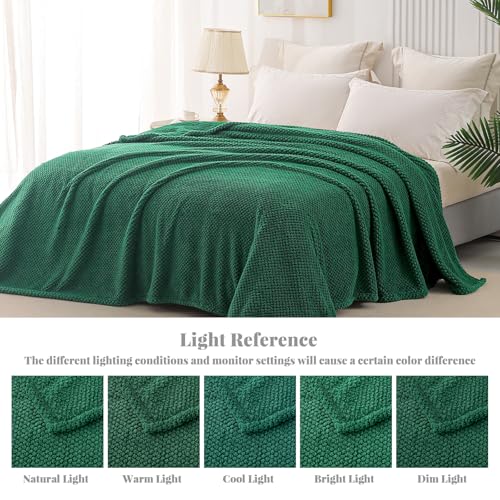 Whale Flotilla Extra Large Soft Fleece Throw Blanket for Couch - color: Emerald Green, size: Throw(50x70 In)