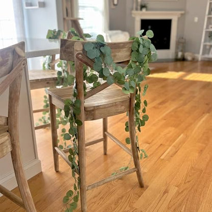 CQURE 120 Pack 840Ft Eucalyptus Garland,Artificial Eucalyptus Leaves Table Greenery Garland Wreath Vines for Wedding Party Table Fireplace Bedroom Wall Room Decor - size: 840Ft-120Pack-Green