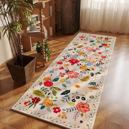 Rugcomf Runner Rug 2x5 Washable, Beige - color: Beige, size: 2' x 5' (Rectangular)