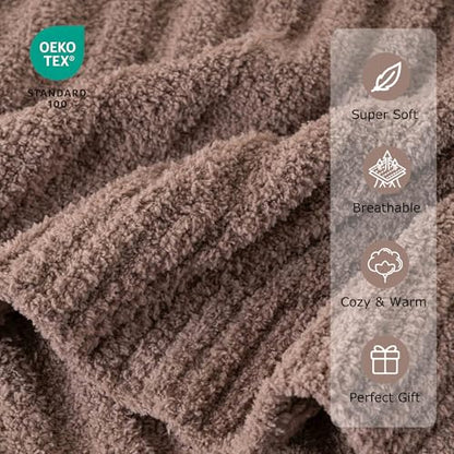 Battilo Soft Chenille Throw Blanket for Couch, Camel Throw Blanket, 50"x60" - color: Camel, size: 50"x60"