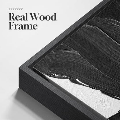 Large Framed Black and White Abstract Wall Art for Living Room, 24x36 Inch - color: Black and White B, size: 24" W x 36" H x 3Pcs