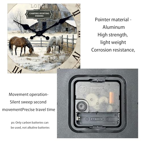 Farmhouse Wall Clocks Battery Operated 20 Inch - color: Beige1, size: 20 Inch