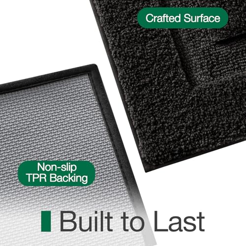 LUMI Ultra Soft Bathroom Rugs Absorbent, Non Slip Bath Mat 24x36, Black - color: Black, size: 24" x 36"