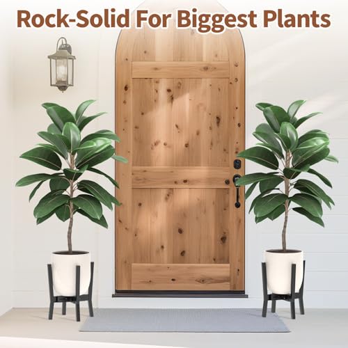 LASZOLA Plant Stand Flower Pot Holder Indoor Adjustable, Metal Black - color: 1 Pack Metal Black
