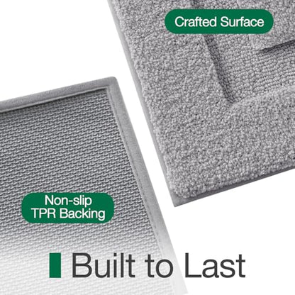 LUMI Ultra Soft Bathroom Rugs, Non Slip Bath Mat 20x32, Grey - color: Grey, size: 20" X 32"