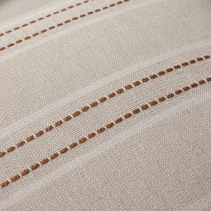 Hckot Fall Throw Pillow Covers 12x20 Set of 2 Striped Pillow Covers Caramel - color: Caramel, size: 20" x 12" (Pack of 2)