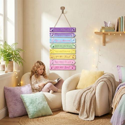 Wall Art Decor, Wooden, for Kitchen Dining Room, Rainbow Butterfly - style: Rainbow Butterfly