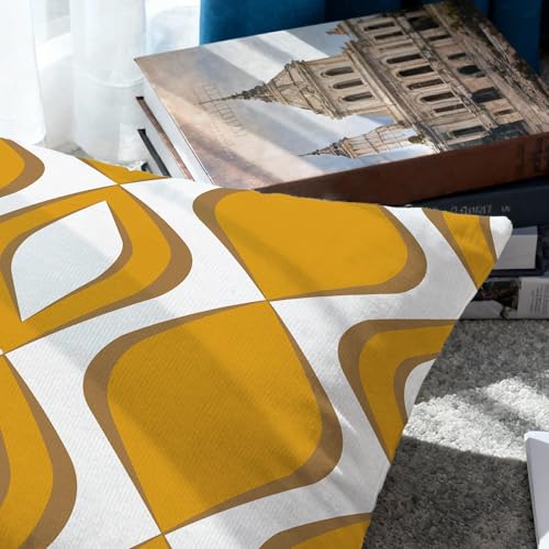 Hexagram Throw Pillow Covers 18x18, Yellow Outdoor Pillow Covers - color: Yellow1, size: 18" x 18" (Pack of 4)