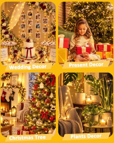 6 Pack 60 LED Fairy Lights Battery Operated with Remote, 20 FT Warm White - color: Warm White, size: 6PK（60LED with Remote）