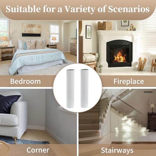 Sziqiqi White Tall Floor Vase, Metal Modern Cylinder Flower Vase Set, 2Pcs - color: White