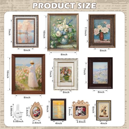 Qunclay 10 Pack Vintage Picture Frames Wall Ornate Antique, Classic Style - style: Classic
