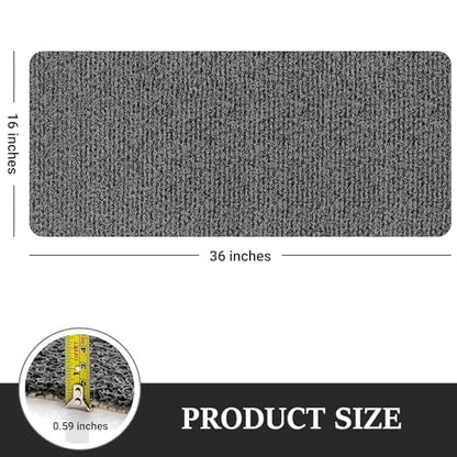 LuxStep Shower Mat Bathtub Mat,Non-Slip Bath Mat with Drain, Quick Drying - color: Black, size: 36" x 16" (Rectangular)
