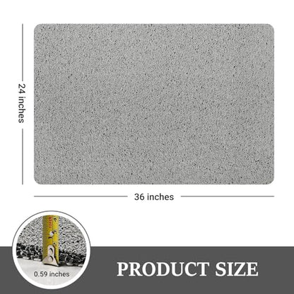LuxStep Shower Mat Bathtub Mat,Non-Slip Bath Mat with Drain, Quick Drying - color: Stylish Grey, size: 36" x 24"