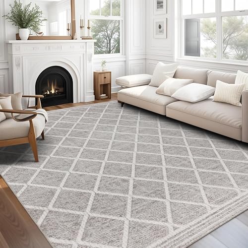ReaLife Rugs Machine Washable Area Rug - Living Room Bedroom Bathroom Kitchen Entryway Office - Padded Low Pile Stain Resistant Premium - Boho Modern Farmhouse - Tessa - Beige Ivory 4' x 6' - color: Tessa - Beige Ivory, size: 4' x 6' (Rectangular)