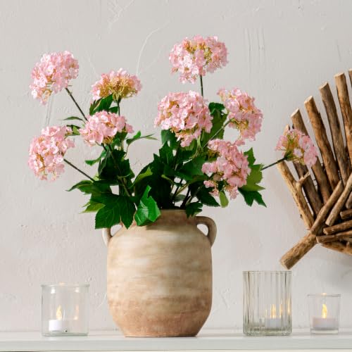 Vanselia Ceramic Flower Vase Home Table Decor Living Room Farmhouse 7.6 in - color: 7.6" Rust