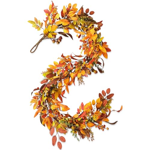 Montekin 6ft Artificial Thick Fall Berry Garland with Floral Flowers