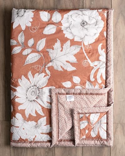 Maison d' Hermine Throw Blanket for Couch Lightweight Soft (60''X80'') - color: 032 - Pretty Autumn - Langoustino, size: 60"x80"