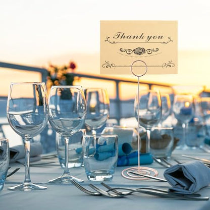 Table Number Holders, 10PCS Place Card Holder, Photo Holder (8.7"Rose Gold) - color: Rose Gold, size: Extra Large