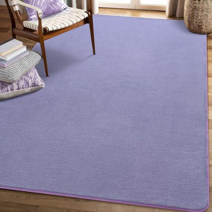 Amearea Modern Soft Hallway Runner Rug, 2x6 Feet Purple Washable Runner Rug - color: Purple, size: 2' x 6' (Runner)