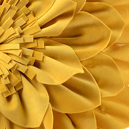 OiseauVoler Decorative 3D Throw Pillow Covers Aesthetic Yellow 18x18 Inch - color: Yellow