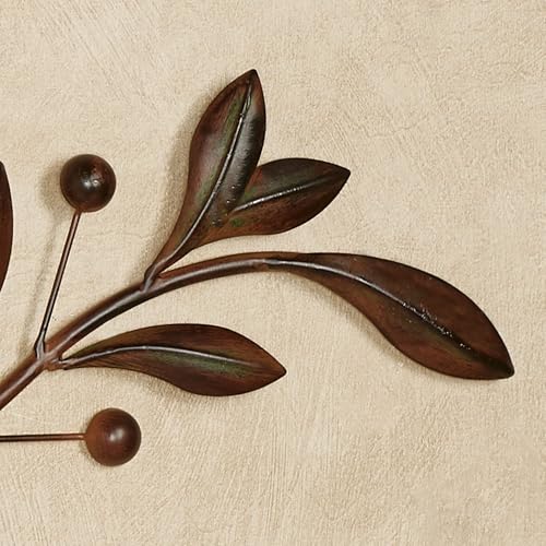 Touch of Class Catalonia Olive Metal Wall Art Topper, Large, Brown - color: Brown, size: 8"L x 46"W