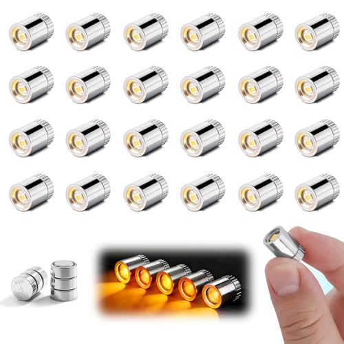 Aogist 12 PCS Warm White Mini LED Spot Lights, Battery Operated Tiny Lamps - color: Warm White, size: 12