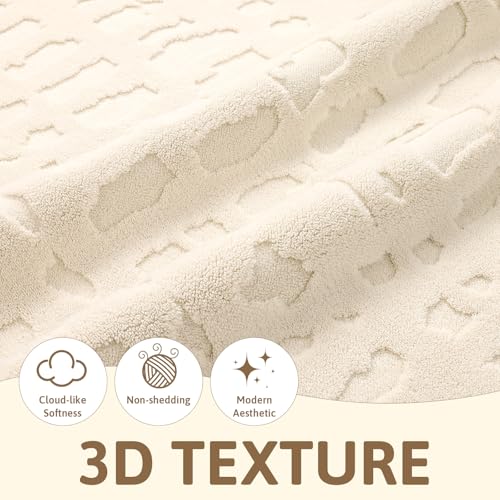 Yamaziot Washable 8x10 Area Rugs for Living Room Textured Non Slip, Beige - color: Beige, size: 8' x 10' (Rectangular)
