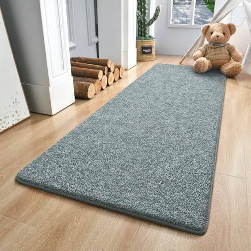 Keeko 2x6 Area Rugs for Living Room,Soft Washable Memory Foam Bedroom Rug - color: Grey-green, size: 2' X 6' (Rectangular)