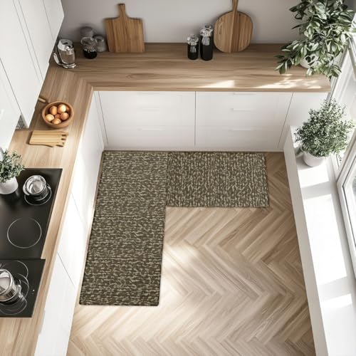 Feelyou Camouflage Camo Military Rugs Kitchen 32x29 32x47 - color: Army Green