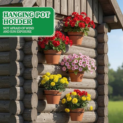 Menkxi Flower Pot Holders Wall Mounted Metal Plant Ring, 6 Pcs, 6 Inch - size: 6 Inch
