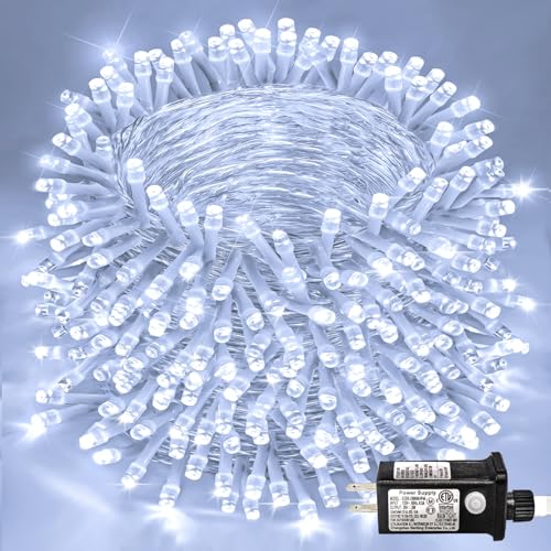 262FT 800 LED String Lights Indoor, White Christmas Lights Outdoor - color: Cool White, size: 262FT 800LED