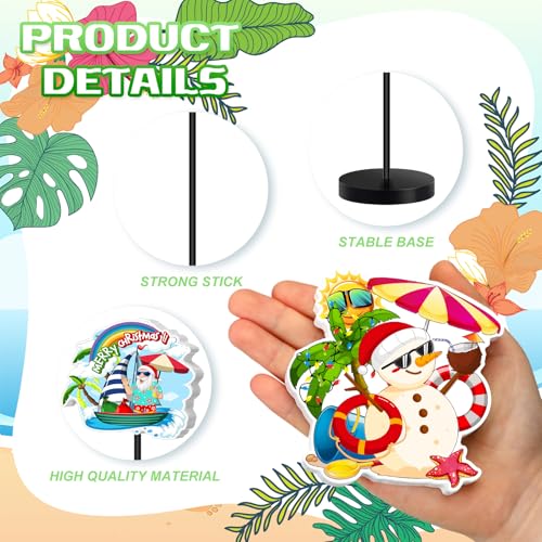 DoubleFill 6 Pcs Christmas in July Decoration for Table Centerpieces - style: Christmas in July Hawaii