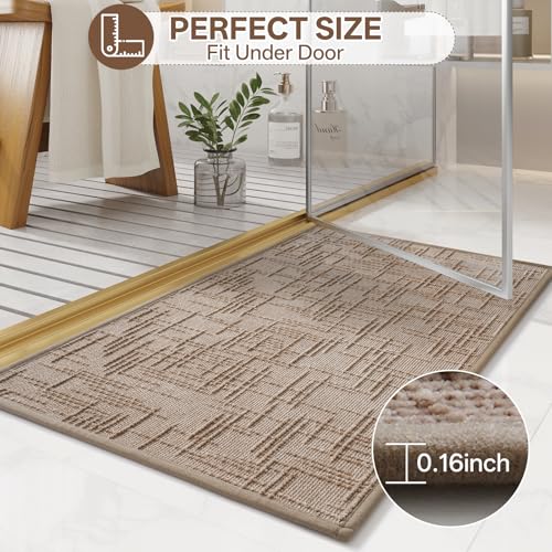 Bath Mat Non Slip,Quick Dry Bathroom Rug Under Door,24"x36",Brown - color: A- Brown, size: 24" x 36"