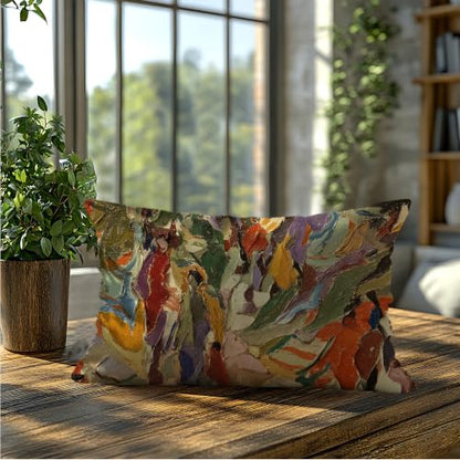 Mid Century Modern Abstract Velvet Pillow Cover 12x20 Double-Sided - color: Abstract -12 Velvet