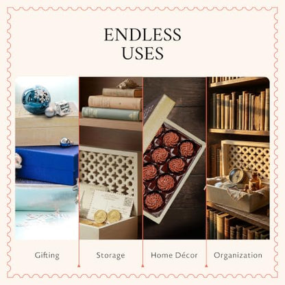 Mela Artisans Trellis Mango Wood Storage Box - Whitewash, 7.5x4.5 in - color: Whitewash, size: Medium