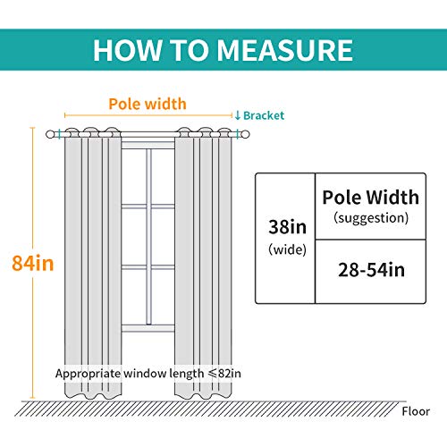 BUHUA Greyish White Room Darkening Curtains 84 Inches Long Striped Wave Vine Design Blackout Curtains for Living Room Window 38Wx84L 2 Drapes - color: Greyish White, size: 38"W x 84"L (Pack of 2)