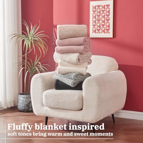 Ailemei Direct Knit Throw Blanket for Bed, Soft Thin Blankets for Sofa, Couch, Camping, Office Chair, Cozy Touch Lightweight Breathable Blanket All Season Use, Dusty Rose 50"×70" - color: Dusty Rose