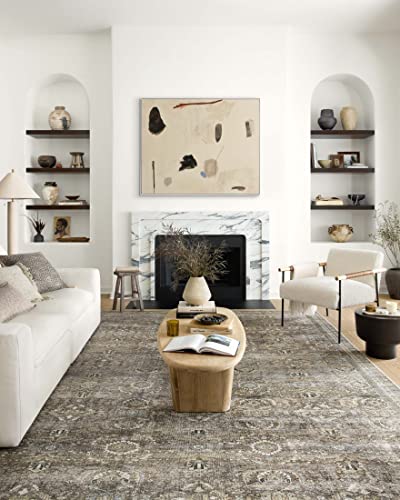 Loloi Layla Antique/Moss 7'-6" x 9'-6" Area Rug - color: Antique / Moss, size: 7'6" x 9'6" (Rectangular)