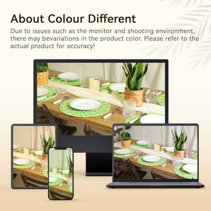 AHHFSMEI Paper Braided Round Placemats Set of 12 Natural Non-Slip Heat Resistant Table Mats for Dining Tables Woven Indoor Outdoor Place mats(Light Green,12) - color: Light Green