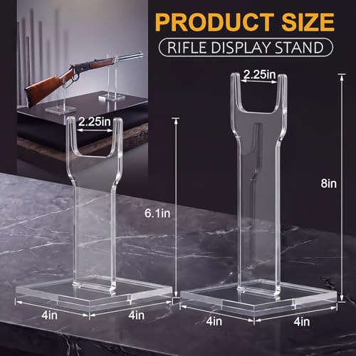 Acrylic Fake Gun Display Stands - size: 6 Inch 8 Inch, style: Wide Top
