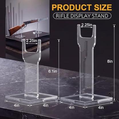 Acrylic Fake Gun Display Stands - size: 6 Inch 8 Inch, style: Wide Top