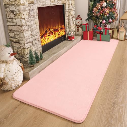 Amearea Modern Soft Hallway Runner Rug, 2x6 Feet Pink Washable Runner Rugs - color: Pink, size: 2' x 6' (Runner)