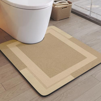 YDKGL Toilet Rugs U Shaped Non Slip Bath Mat Toilet Mats for Bathroom - color: A- Brown, size: 20" x 24" (U-shape)