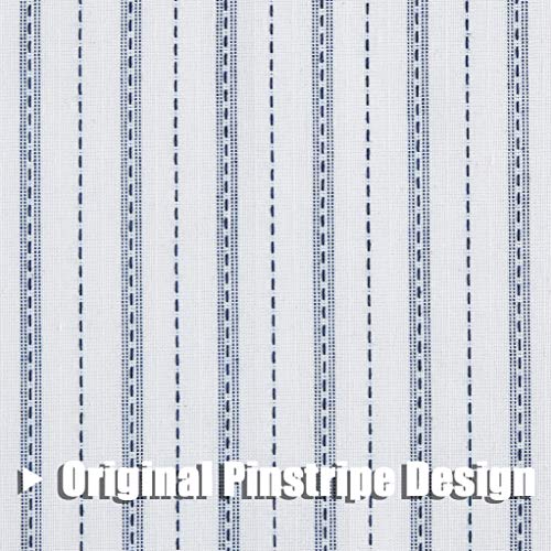 SXZJTEX Striped Cafe Curtains 36 Inch Blue White Kitchen Tiers - color: Blue, size: 27"W x 36"L (Pack of 2)